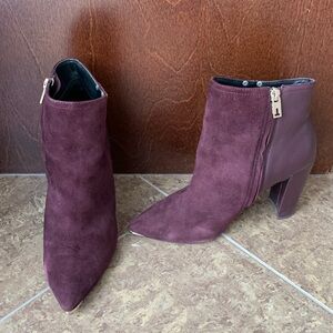 TED BAKER | Pointy toe suede and leather booties | Size : 39 | EUC